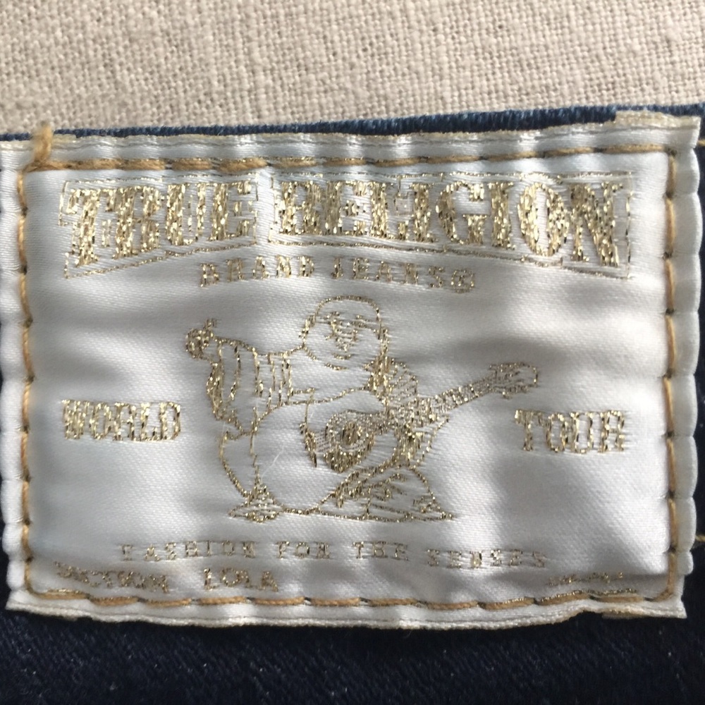 True Religion Crop Denim with Gold Sequins - Picture 6 of 6
